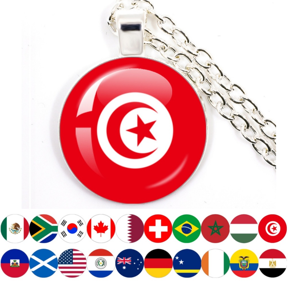 Body Jewelry Australia - Ulusal Bayrak Kolye Meksika Brezilya Haiti