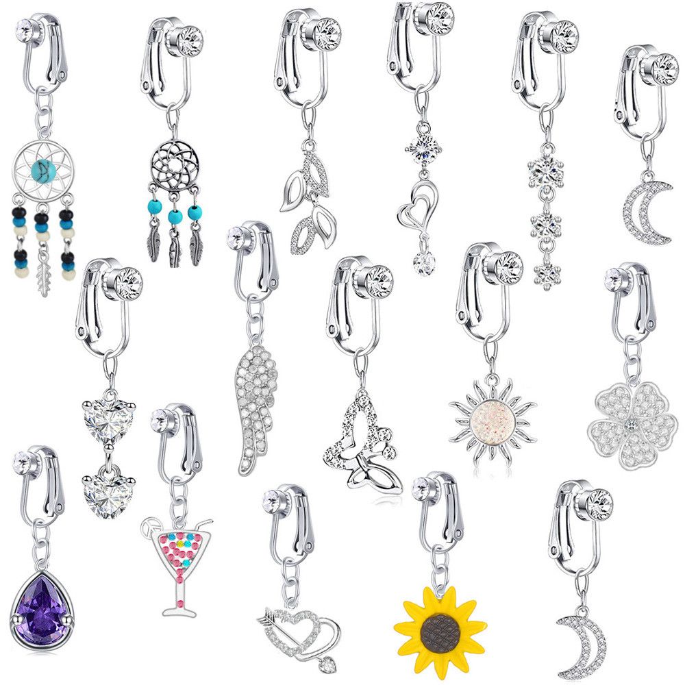 Body Jewelry And Earrings - Sahte sahte göbek kelebek sahte göbek