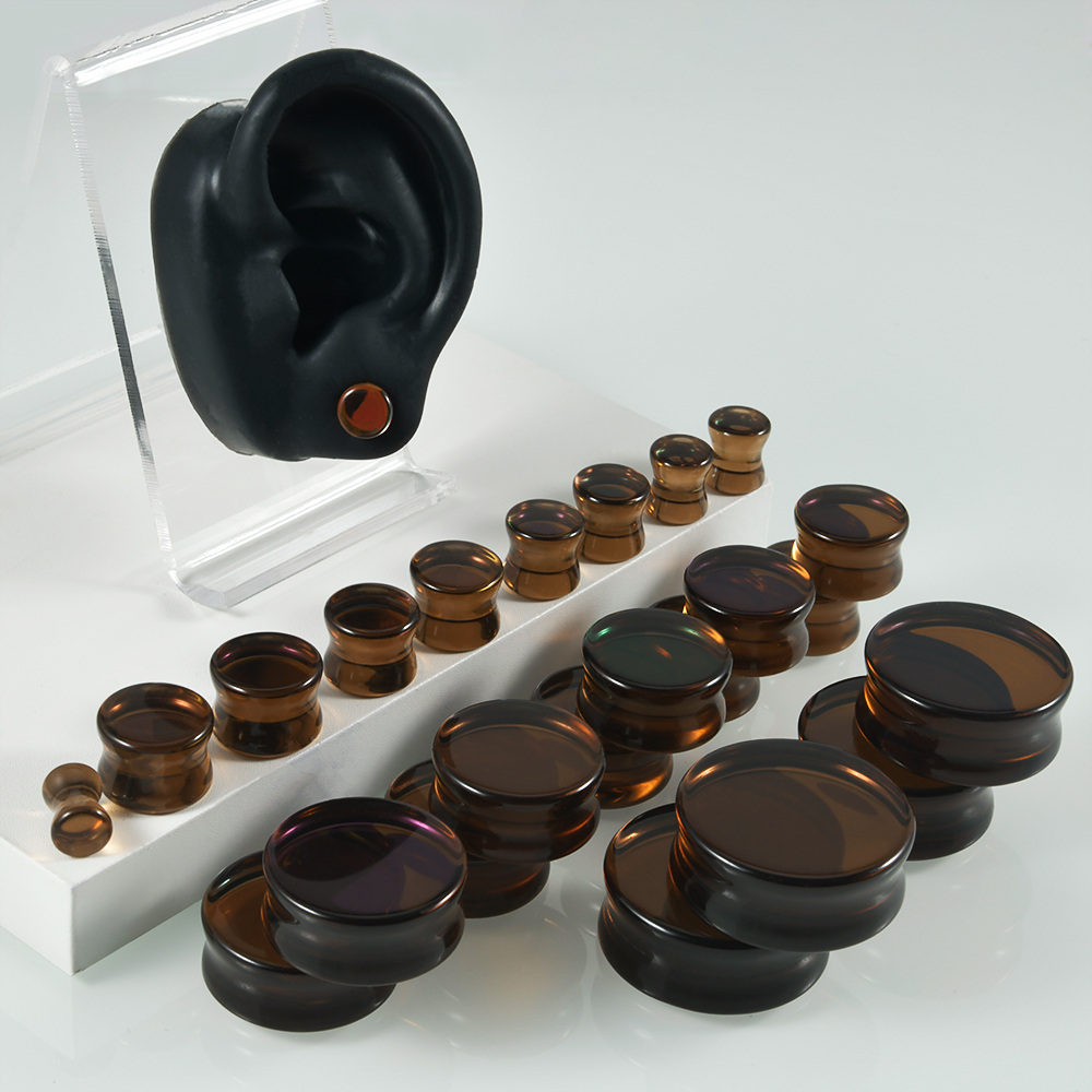 Body Jewelry Quality - 1 çift en kaliteli yanardöner cam