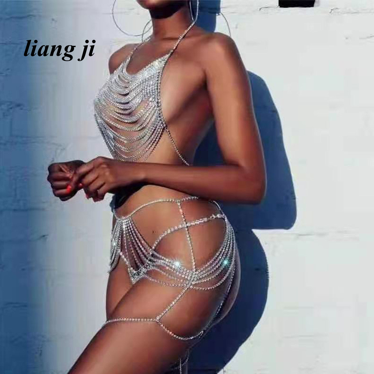 Body Jewelry Chest - Seksi Vücut Zinciri Bel Zinciri Kristal