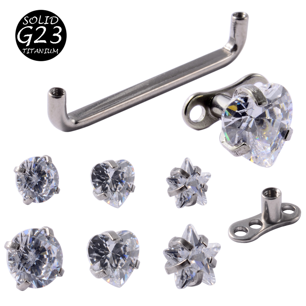 Dermal Anchor Top - 1 adet G23 titanyum Dermal çapa