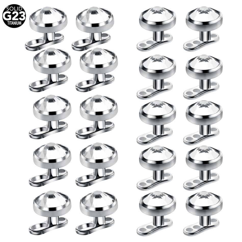 Dermal Anchor Top - 10 adet/grup titanyum mikro Dermal piercing