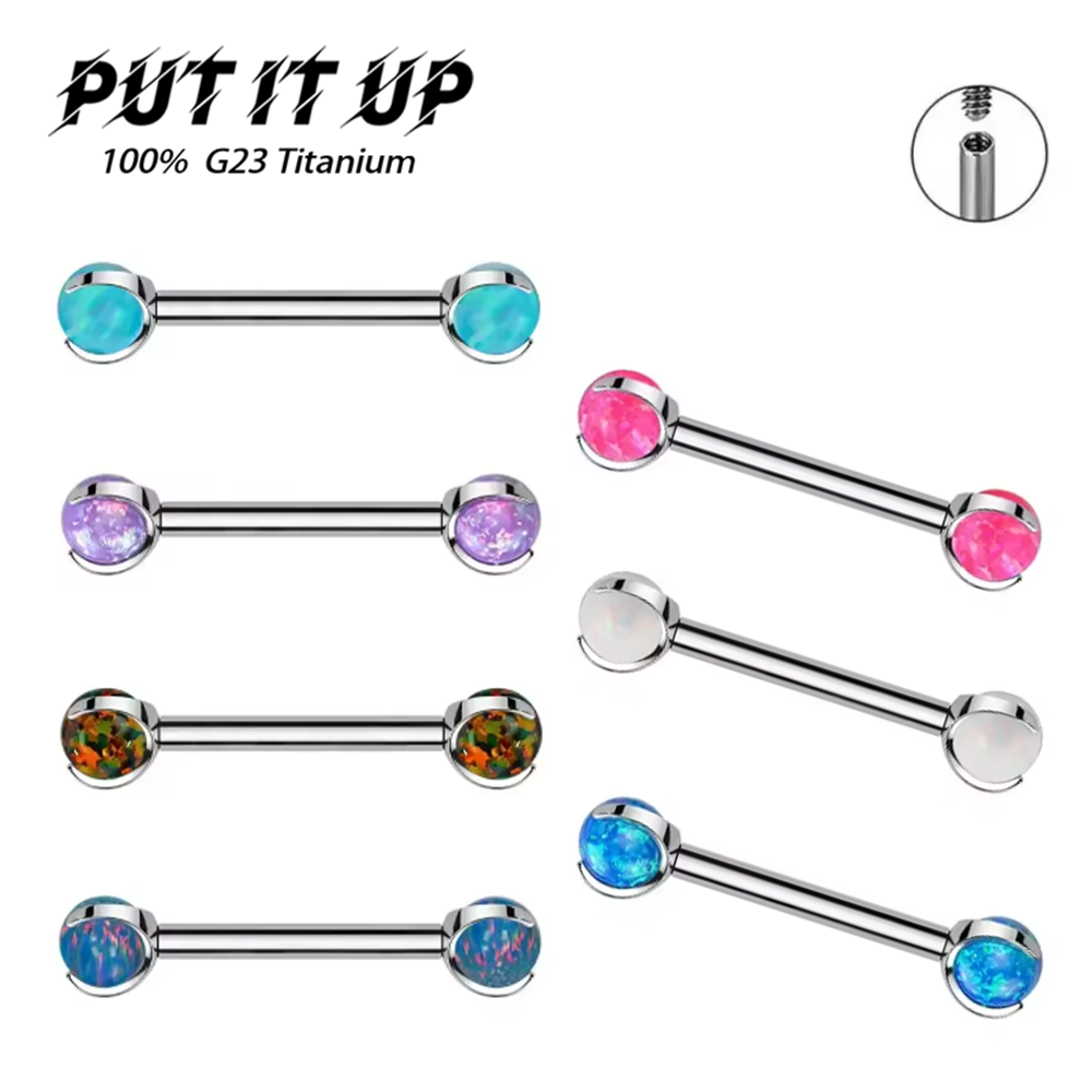 Body Jewelry Quality - F136 Titanyum Rüya Serisi Opal Kulak