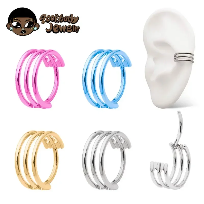 Body Jewelry Quality - G23 titanyum üç katmanlı Hollow menteşeli