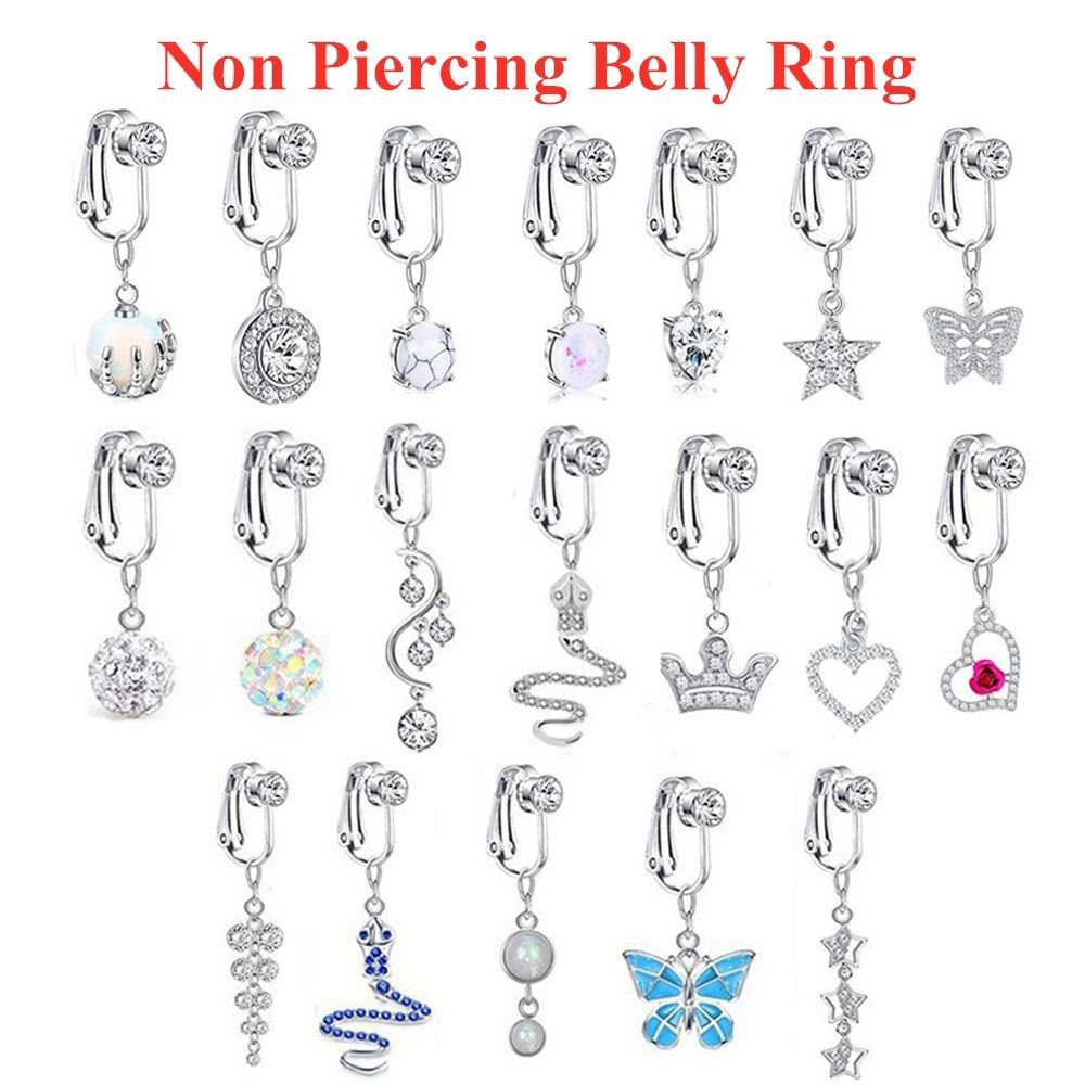Body Jewelry And Earrings - Plaj Aksesuarları Delici Olmayan Klipsli Küpe