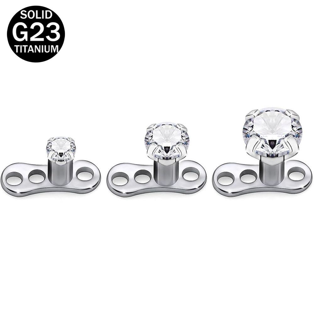 Dermal Anchor Top - 14G G23 Titanyum Dermal Piercing Takısı