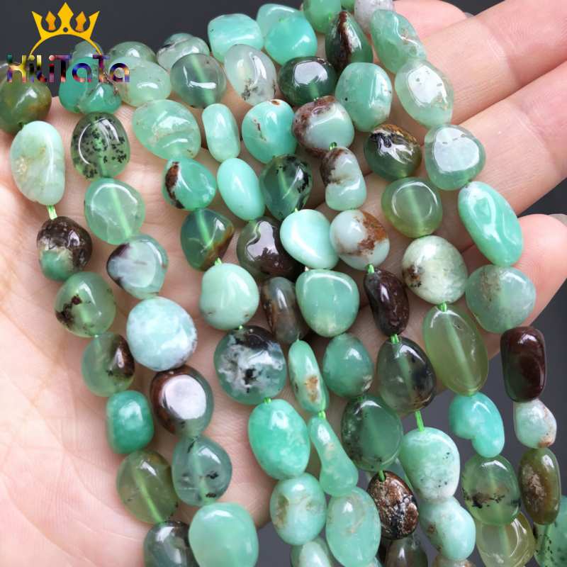 Body Jewelry Australia - 8-10mm doğal düzensiz Chrysoprase avustralya Jades