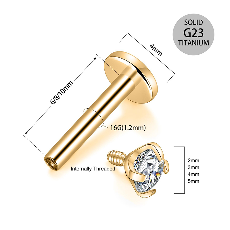 16G Titanyum İçten Dişli Düz S - Body Jewelry Earrings incelemesi ve fiyatı