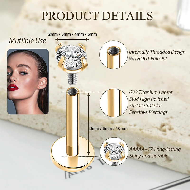 16G Titanyum İçten Dişli Düz S - Body Jewelry Earrings incelemesi ve fiyatı