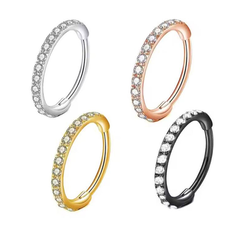 16G Şeffaf CZ Burun Halkası 31 - Body Jewelry And Earrings incelemesi ve fiyatı