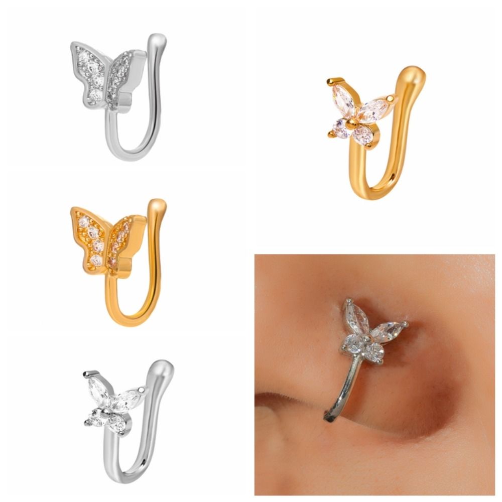 Yapay Elmas Kelebek Burun Halk - Body Jewelry And Earrings incelemesi ve fiyatı