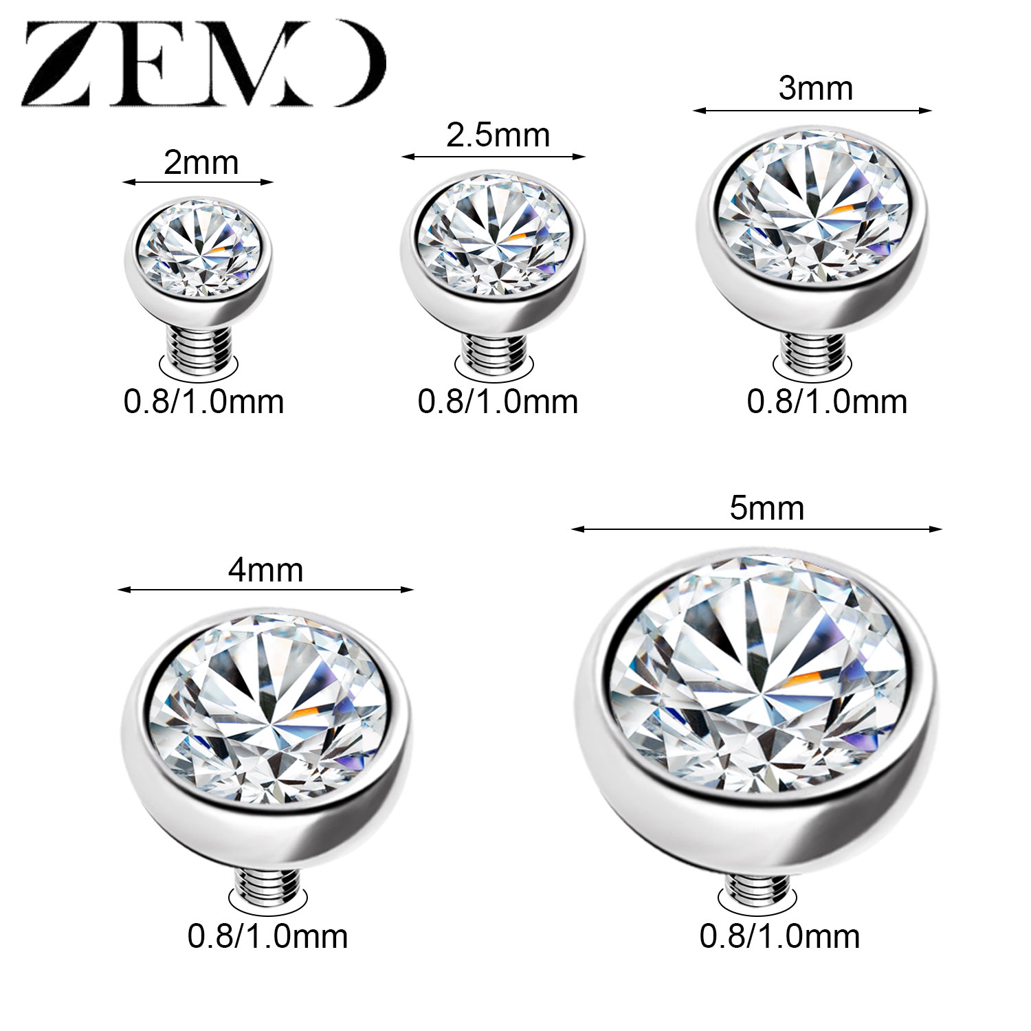 ZEMO 1-2 adet/grup Paslanmaz Ç - Dermal Anchor Top incelemesi ve fiyatı