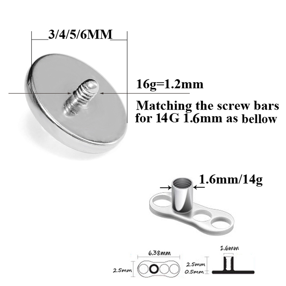 1 adet cerrahi çelik Prong zir - Dermal Anchor Top incelemesi ve fiyatı