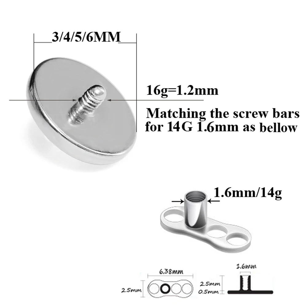 1 adet titanyum Prong flaş fil - Dermal Anchor Top incelemesi ve fiyatı