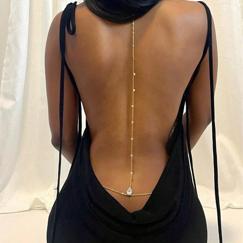 Gelin Backless Rhinestone Su D - Body Jewelry Chest incelemesi ve fiyatı