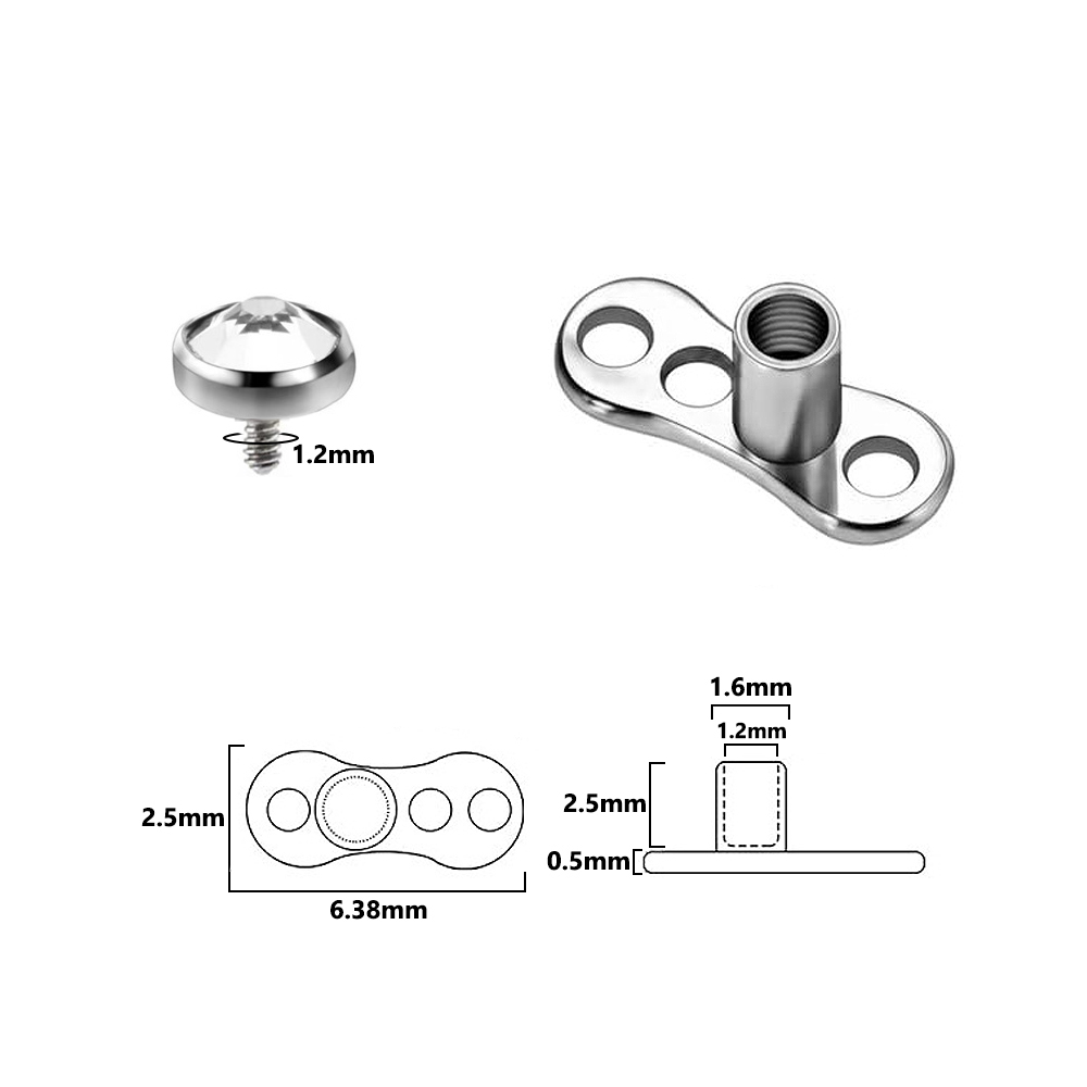9PCS-1PC Cerrahi Çelik Cilt Da - Dermal Anchor Top incelemesi ve fiyatı